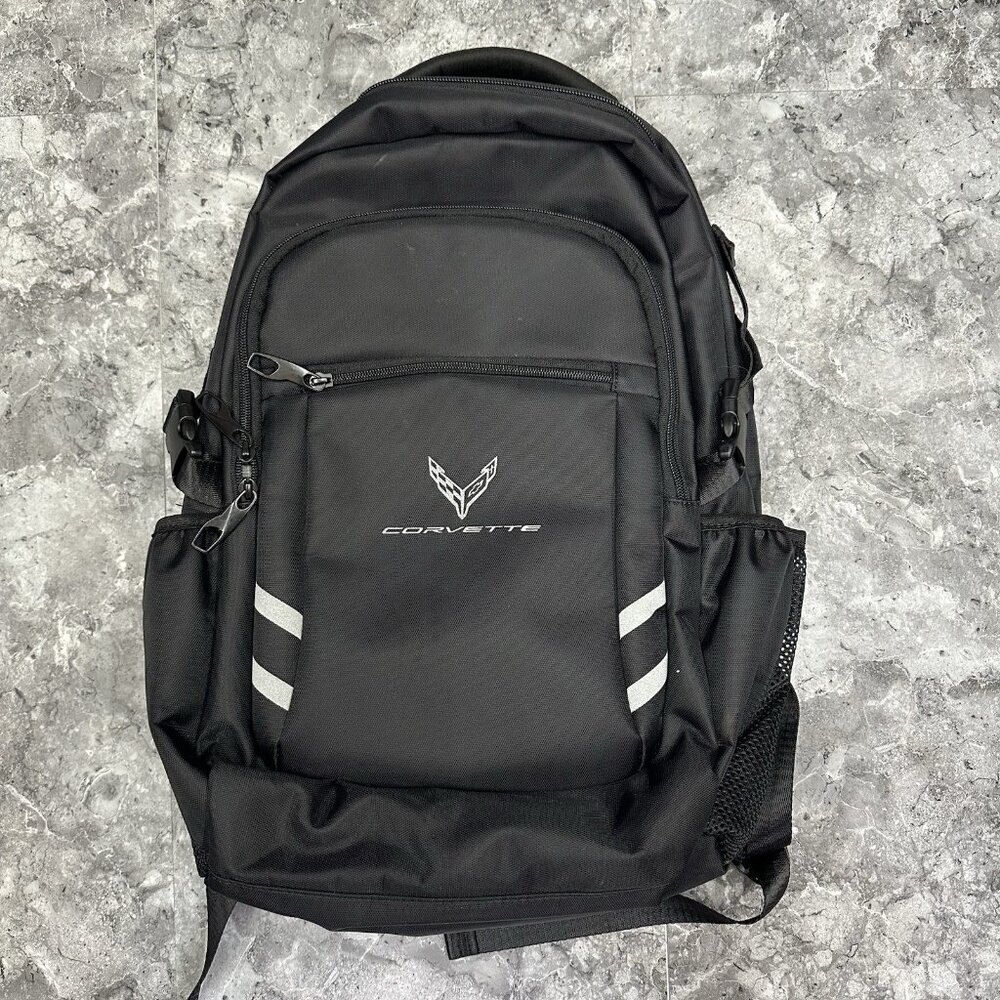 Corvette GM Backpack CHOKO Padded Laptop Travel Black